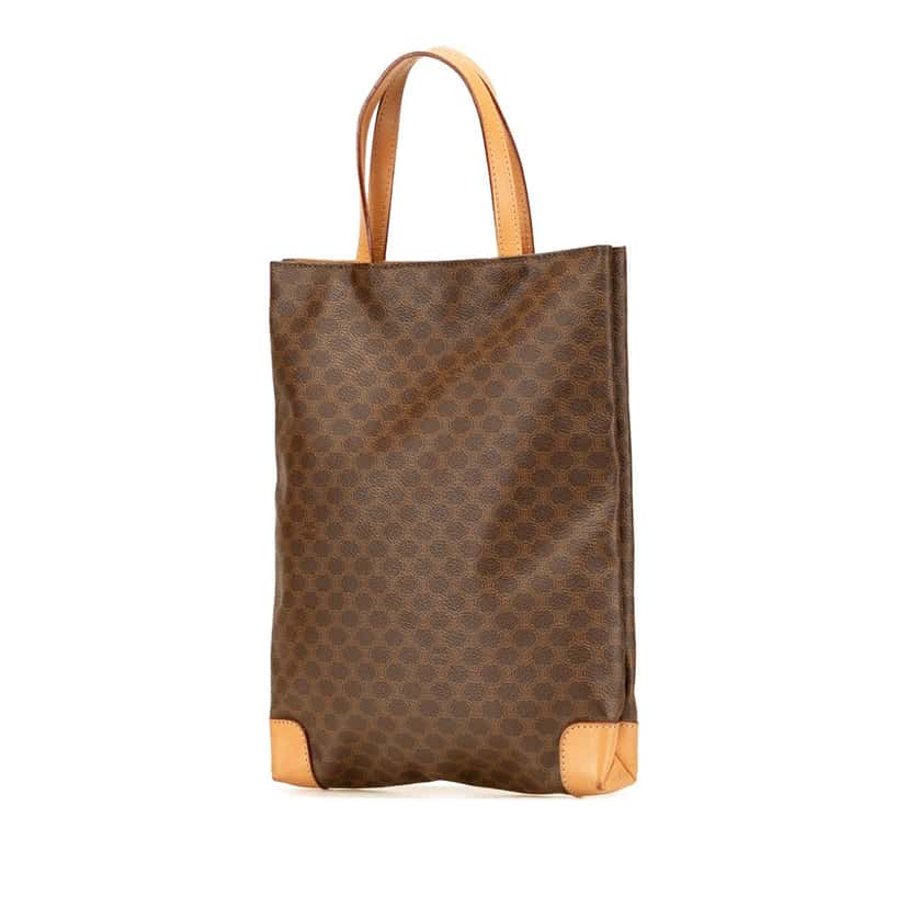 Celine Macadam Coated Canvas Tote Brown Canvas Good condition - Back View