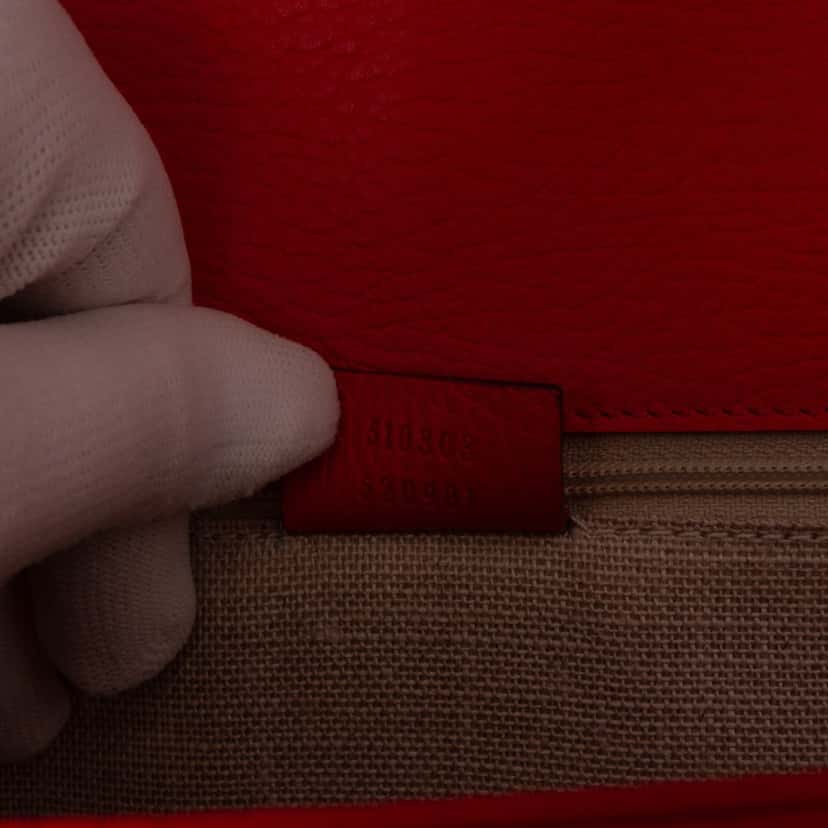 Gucci Medium Dollar Calfskin Interlocking G Crossbody Orange Leather Good condition - Box View