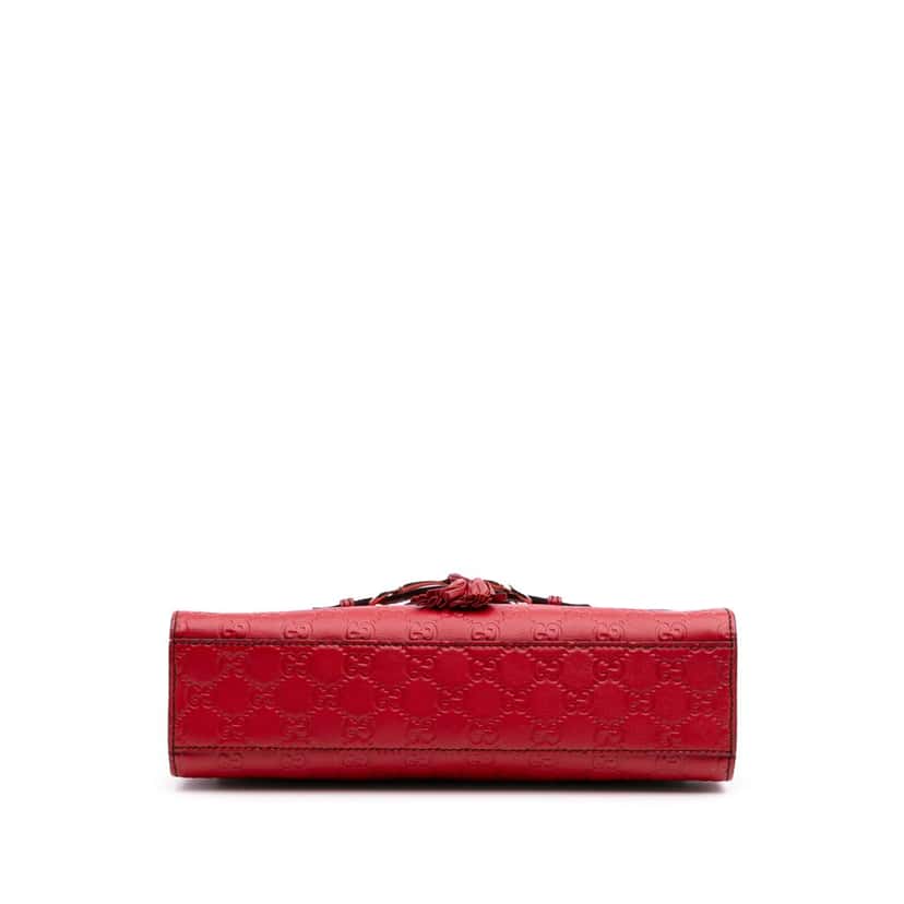 Gucci Medium Guccissima Emily Shoulder Bag Red Leather Good condition - Inside View