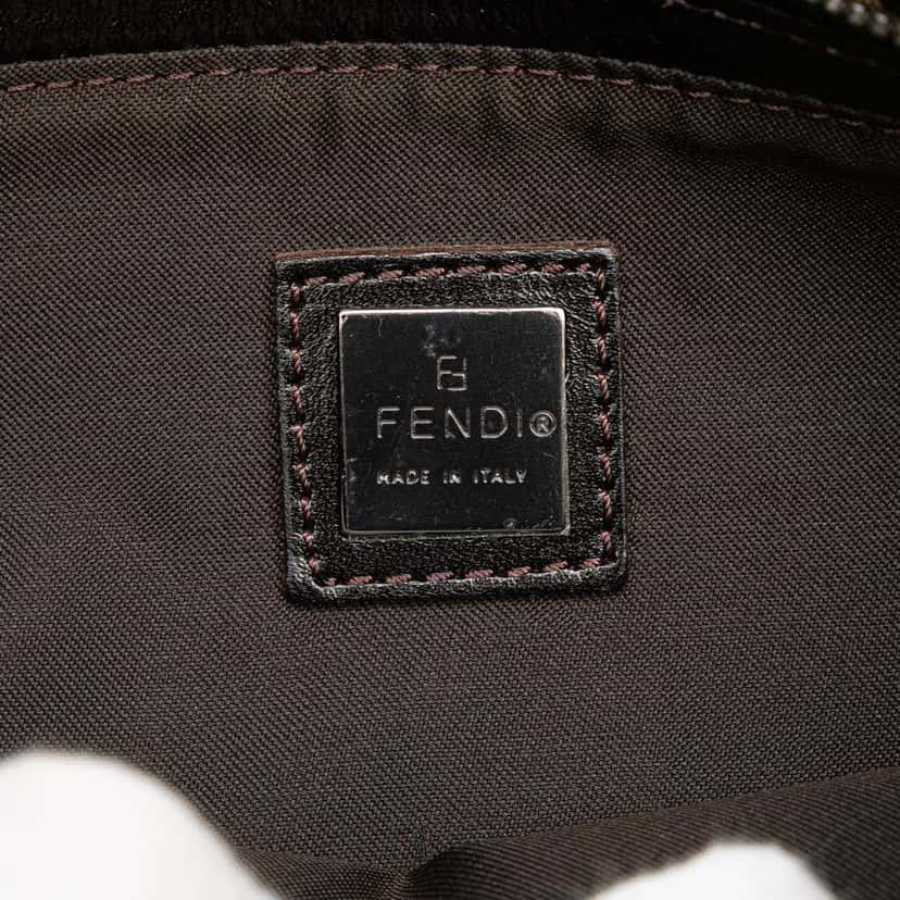 Fendi Zucchino Canvas Pochette Brown Canvas Good condition - Box View