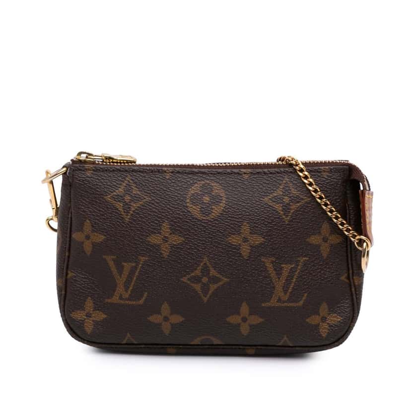 Louis Vuitton Monogram Mini Pochette Accessoires Brown Canvas Good condition - Front View