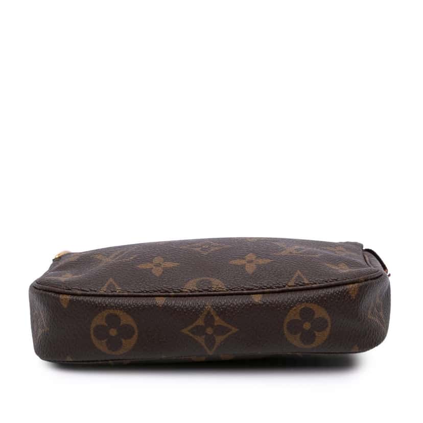 Louis Vuitton Monogram Mini Pochette Accessoires Brown Canvas Good condition - Inside View