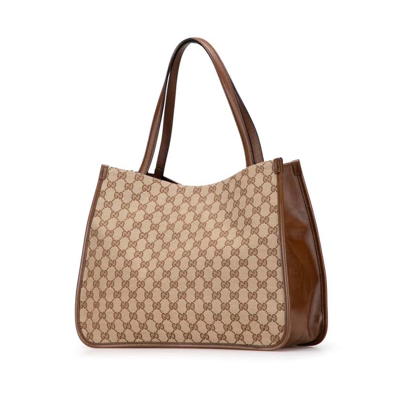 Gucci Medium GG Canvas Horsebit 1955 Tote Brown Canvas Good condition - Back View