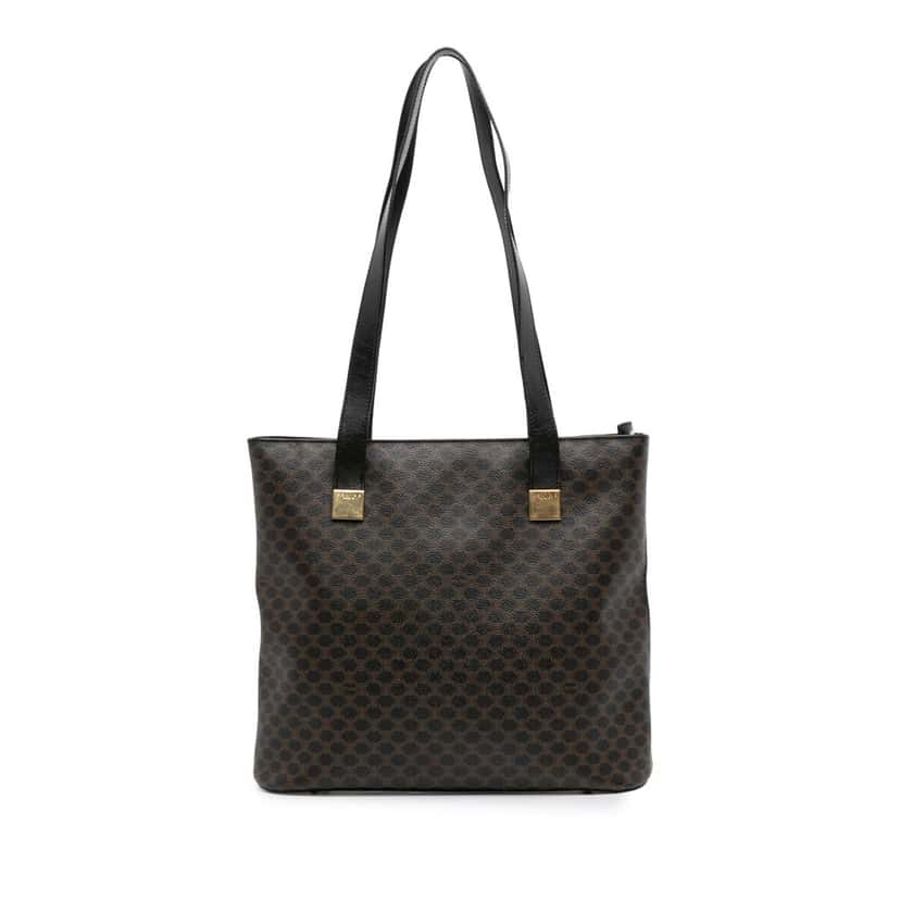 Celine Macadam Coated Canvas Tote Brown Canvas Good condition - Front View