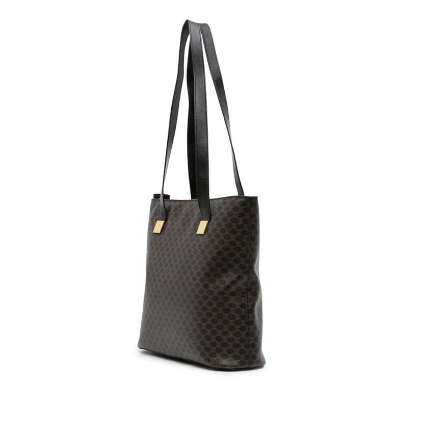 Celine Macadam Coated Canvas Tote Brown Canvas Good condition - Back View