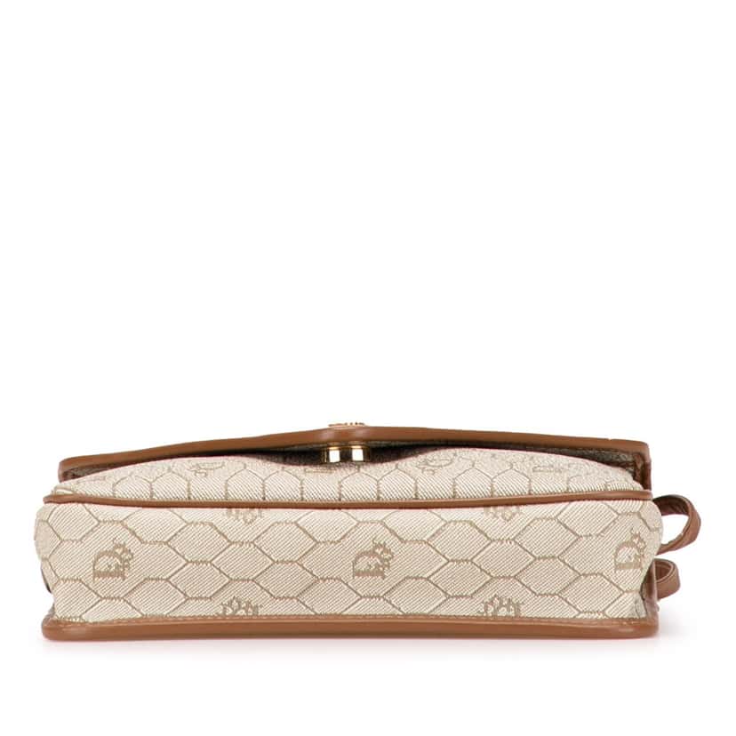 Dior Honeycomb Coated Canvas Crossbody Brown Canvas Good condition - Inside View