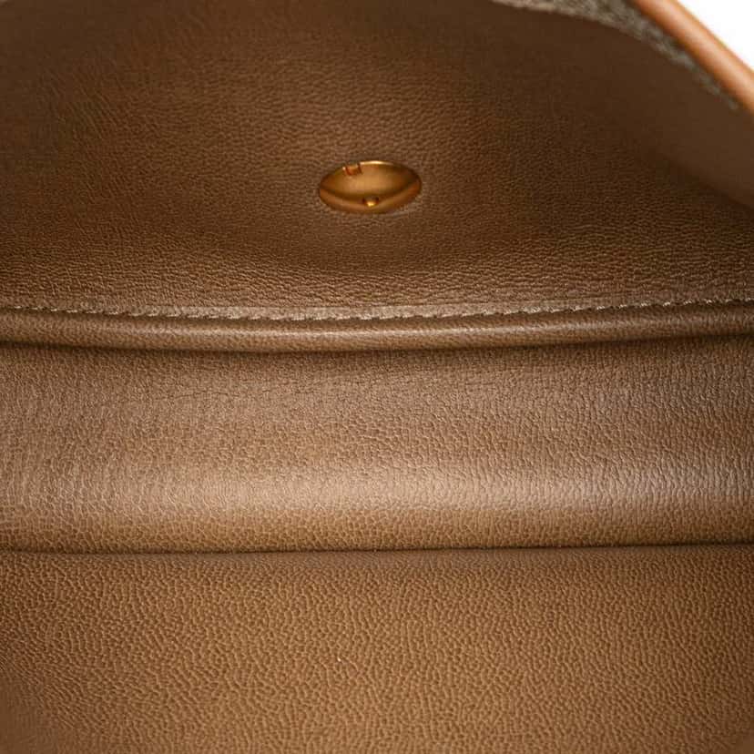 Dior Honeycomb Coated Canvas Crossbody Brown Canvas Good condition - Model View