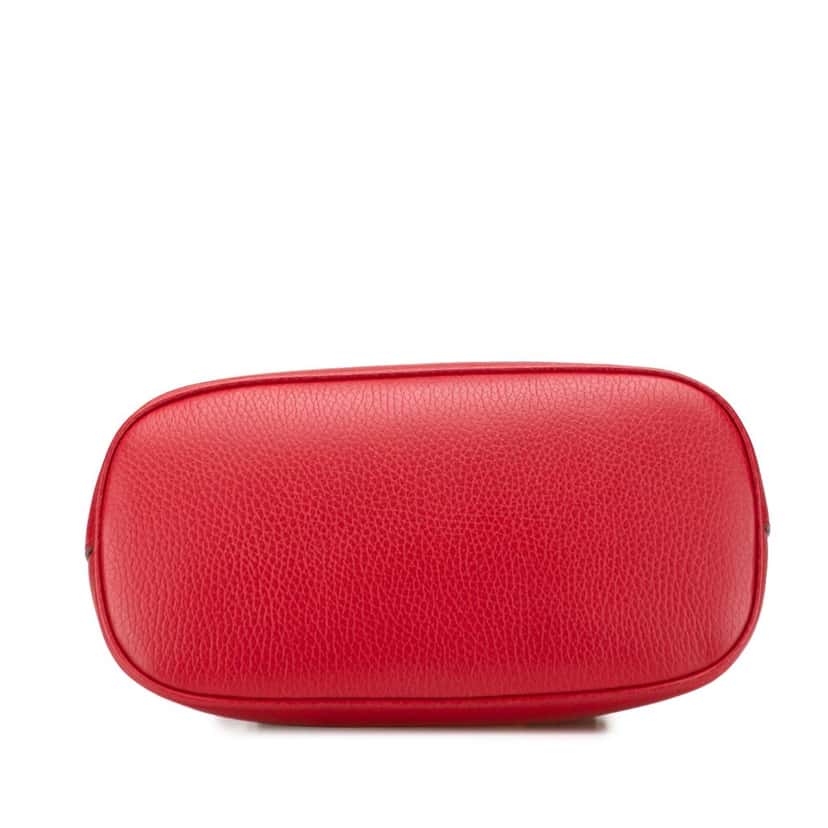 Gucci Mini Leather GG Charm Dome Satchel Red Leather Good condition - Inside View