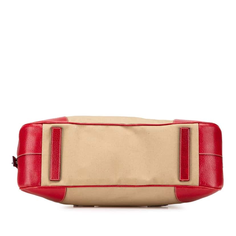 Prada Cinghiale Trimmed Canvas Canapa Bauletto Bag Brown Canvas Good condition - Inside View