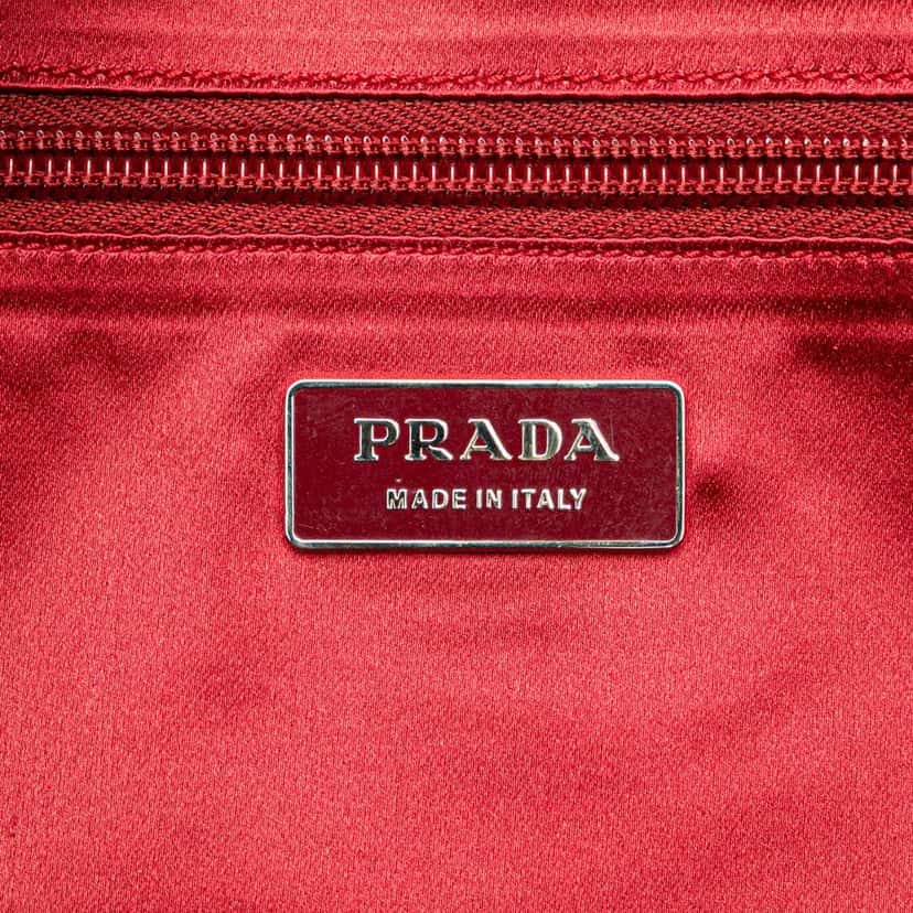 Prada Cinghiale Trimmed Canvas Canapa Bauletto Bag Brown Canvas Good condition - Box View