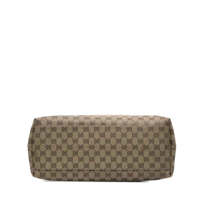 Gucci GG Canvas Web Tote Brown Canvas Good condition - Inside View