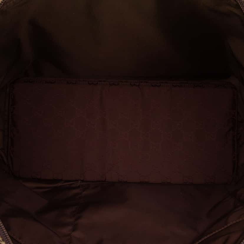 Gucci GG Canvas Web Tote Brown Canvas Good condition - Model View