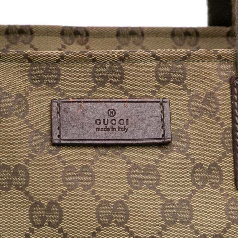 Gucci GG Canvas Web Tote Brown Canvas Good condition - Box View