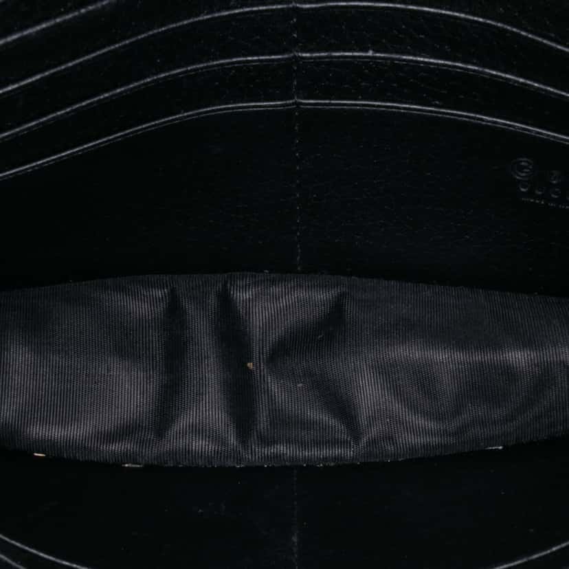 Gucci Interlocking G Dollar Calfskin Wallet on Chain Black Leather Good condition - Model View