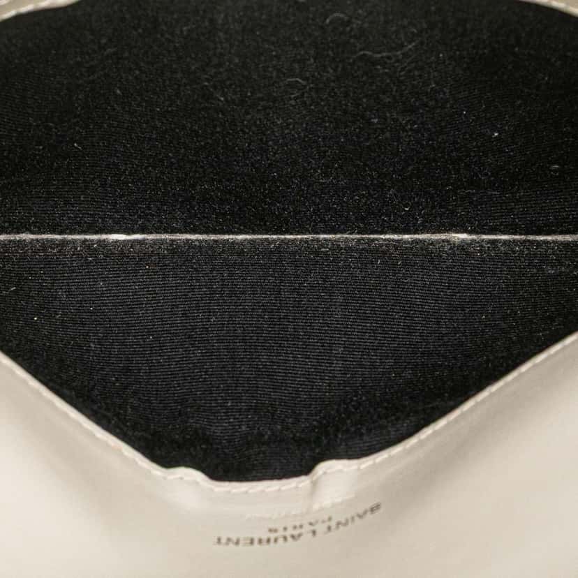 Saint Laurent Smooth Leather Cassandre Phone Holder White Leather Good condition - Model View