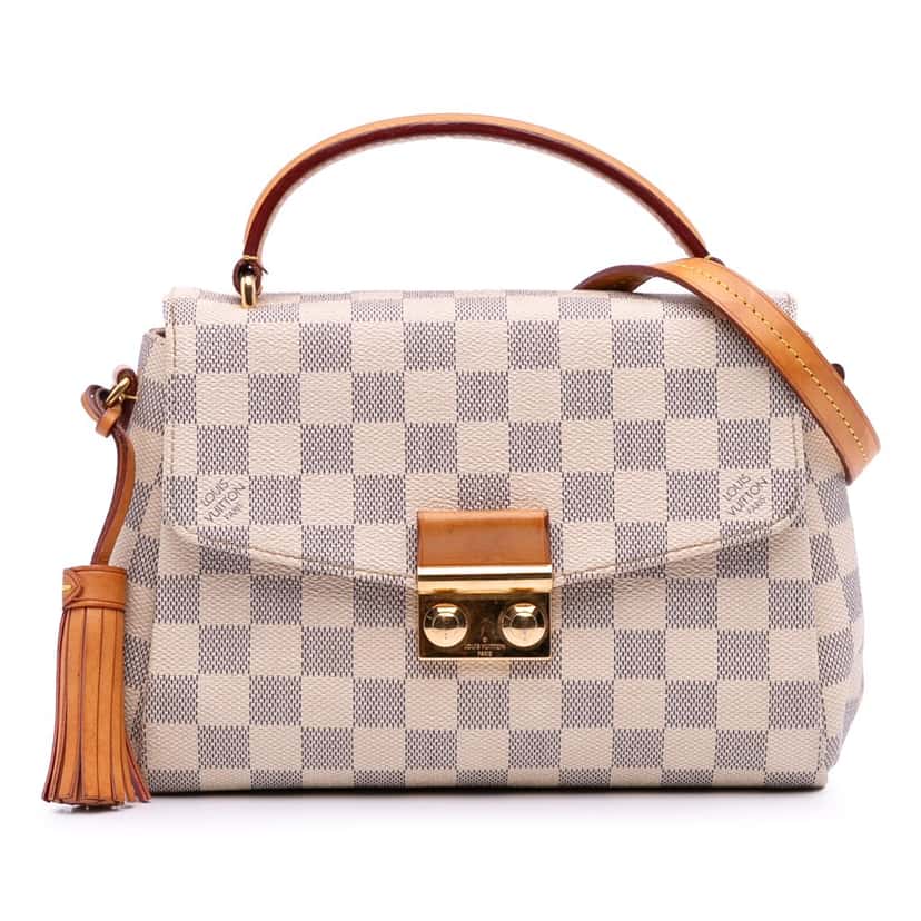 Louis Vuitton Damier Azur Croisette White Canvas Good condition - Front View