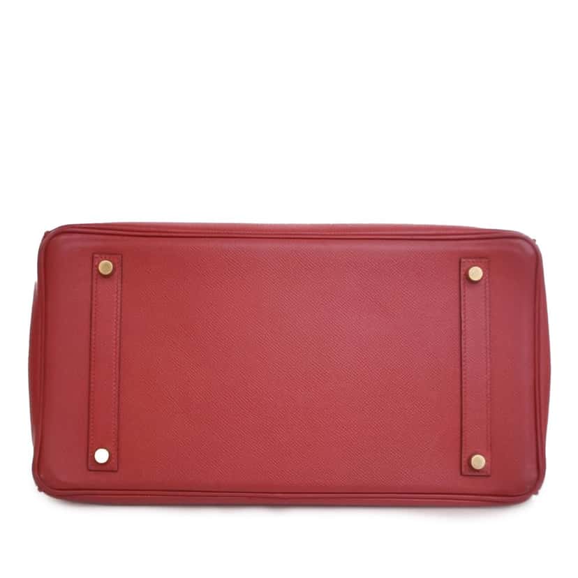 Hermès Epsom Birkin Retourne 35 Red Leather Good condition - Inside View