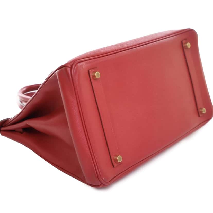 Hermès Epsom Birkin Retourne 35 Red Leather Good condition - Box View