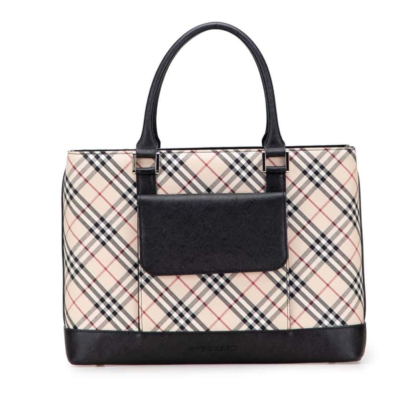 Burberry Nova Check Canvas Tote Brown Canvas Good condition - Front View
