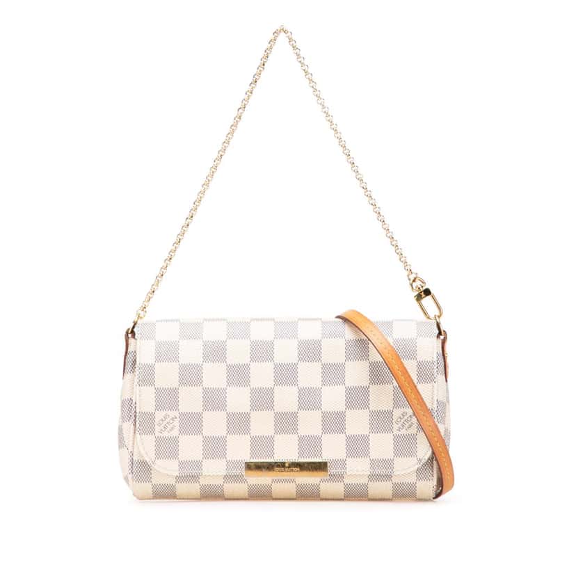 Louis Vuitton Damier Azur Favorite PM White Canvas Good condition - Front View