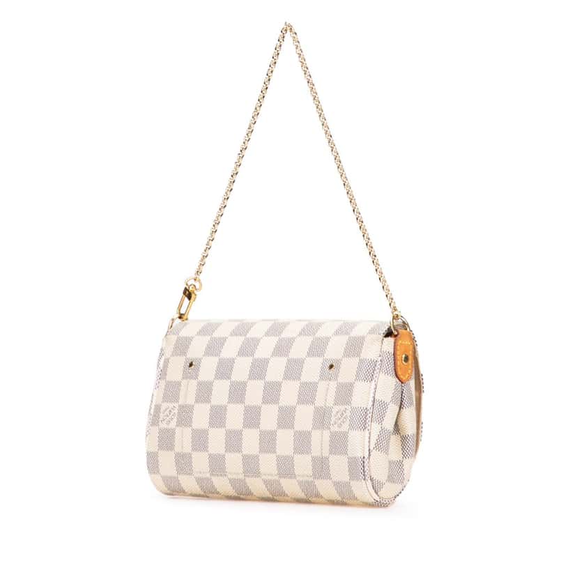 Louis Vuitton Damier Azur Favorite PM White Canvas Good condition - Back View