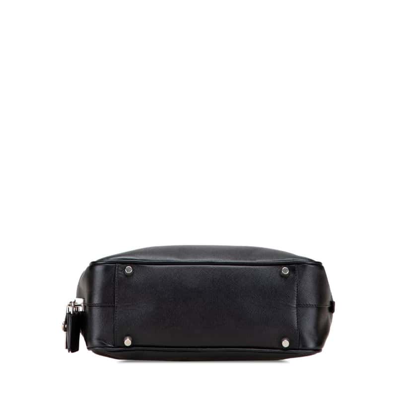 Prada Saffiano Lux Bauletto Handbag Black Leather Good condition - Inside View
