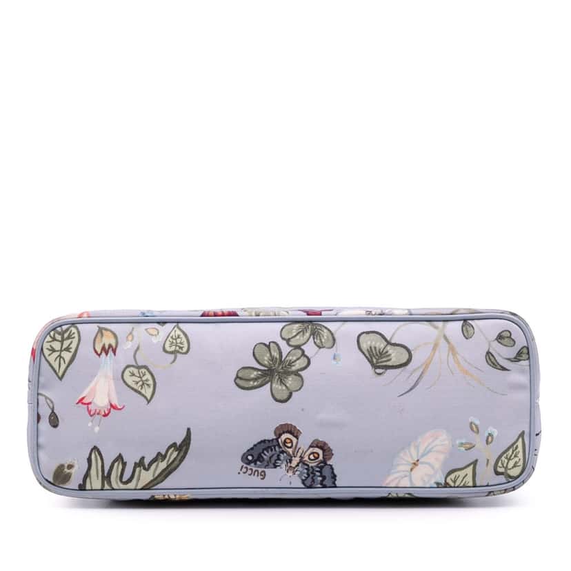 Gucci Small Canvas Flora Knight Convertible Tote Blue Canvas Fair condition - Inside View