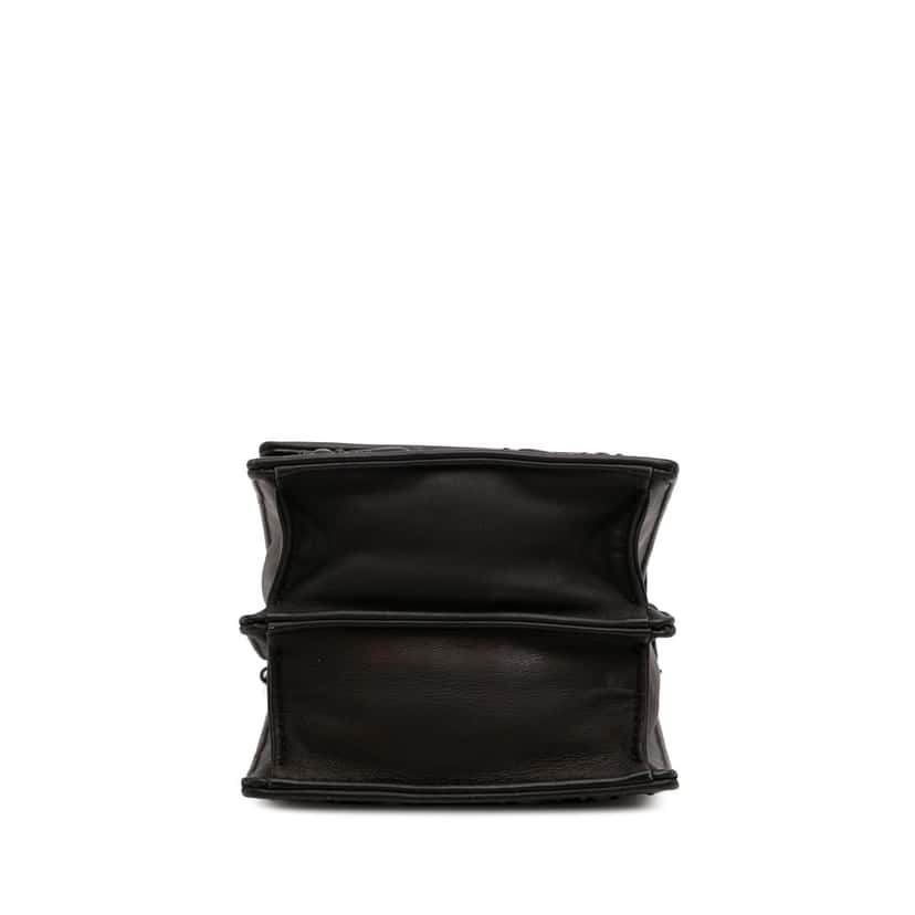 Dior Ultra Matte Calfskin Studded Vertical Diorama Black Leather Good condition - Inside View