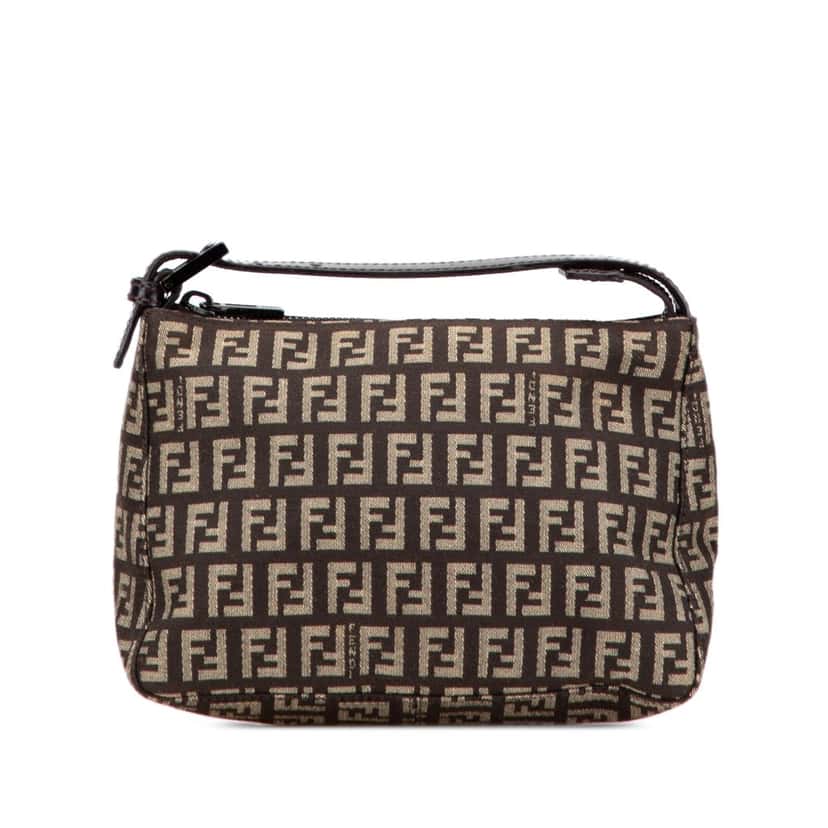 Fendi Zucchino Canvas Handbag Brown Canvas Good condition - Front View