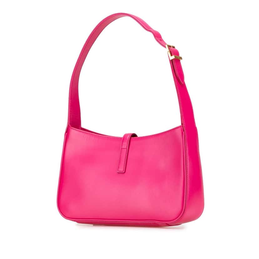 Saint Laurent Smooth Leather Le 5 a 7 Shoulder Bag Pink Leather Very good condition - Back View