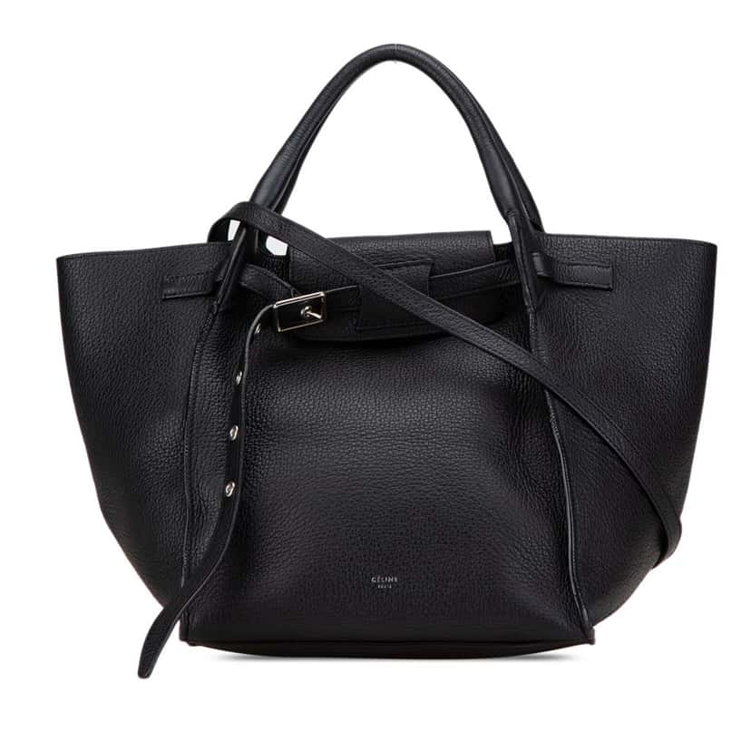 Celine Small Grained Calfskin Big Bag Black Leather Good condition - Front View
