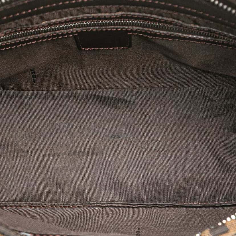 Fendi Zucca Canvas Shoulder Bag Brown Canvas Good condition - Model View