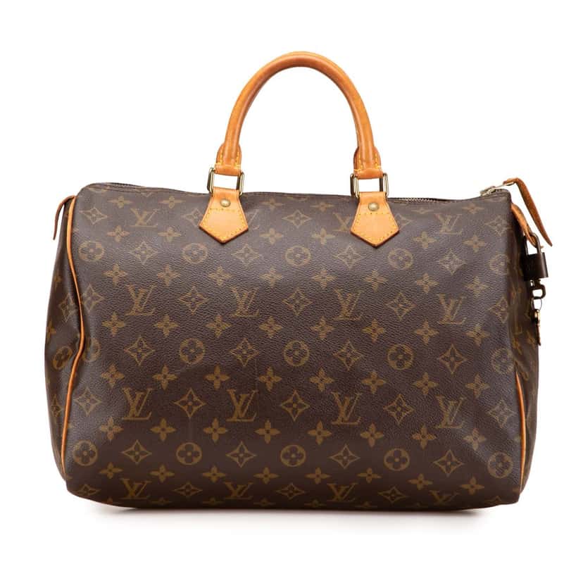 Louis Vuitton Monogram Speedy 35 Brown Canvas Good condition - Front View