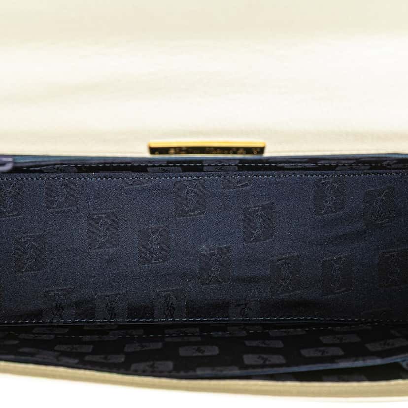 Yves Saint Laurent Leather Satchel White Leather Good condition - Model View