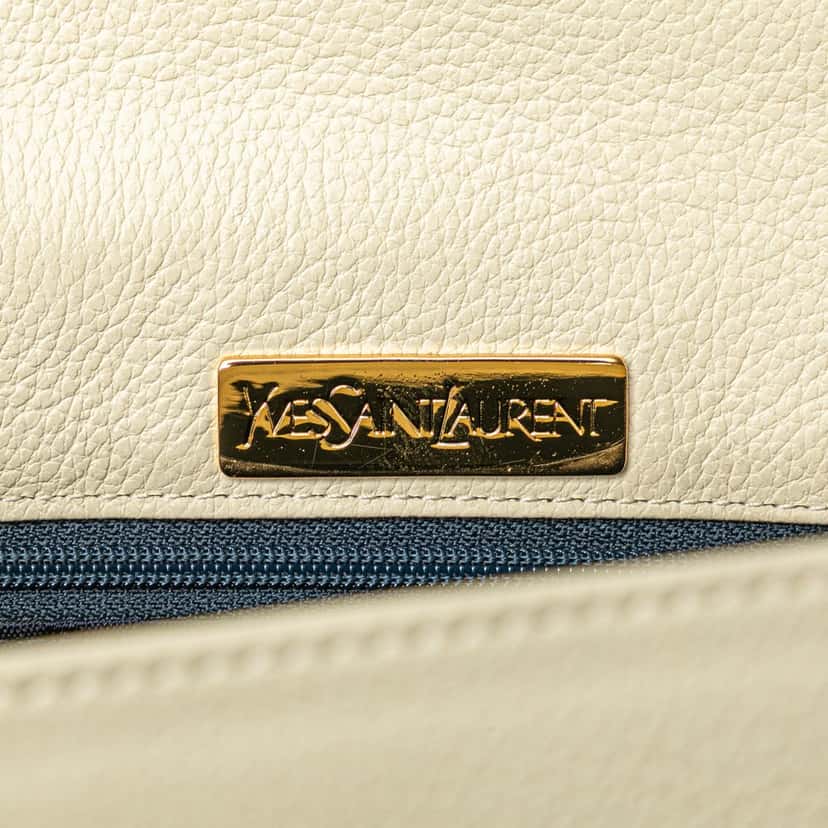 Yves Saint Laurent Leather Satchel White Leather Good condition - Box View