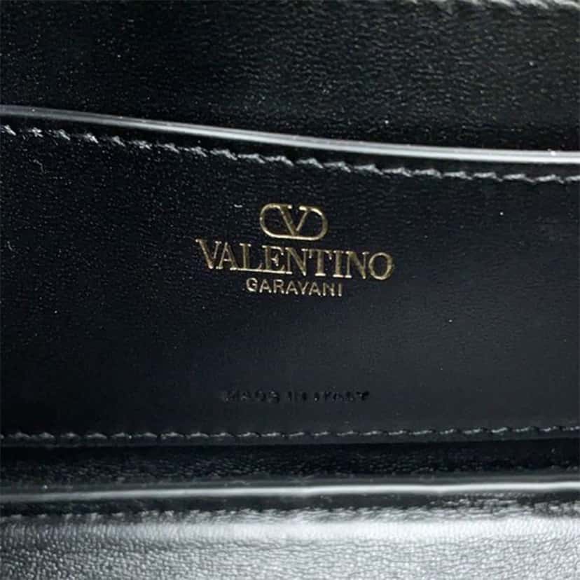 Valentino Calfskin Rockstud Flip Lock Crossbody Black Leather Good condition - Box View