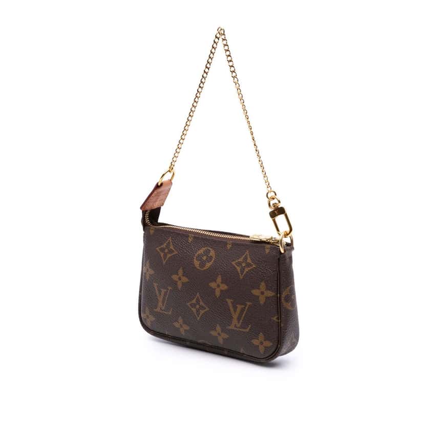 Louis Vuitton Monogram Mini Pochette Accessoires Brown Canvas Good condition - Back View