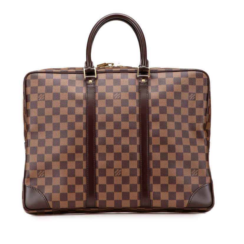 Louis Vuitton Damier Ebene Porte Documents Voyage PM Brown Canvas Good condition - Front View