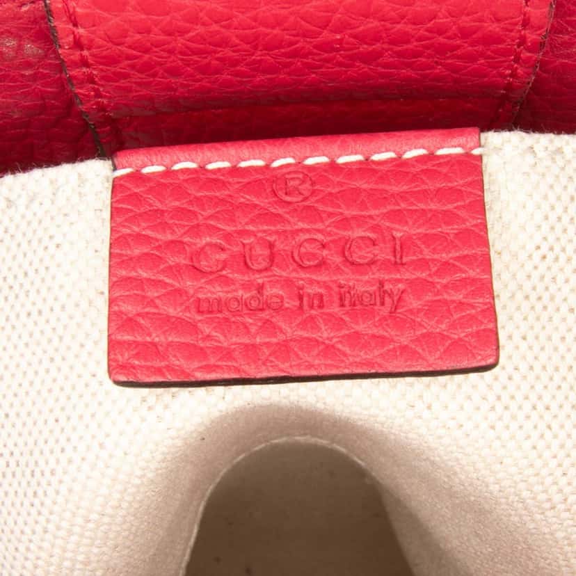 Gucci Mini Bicolor Calfskin Bamboo Shopper Satchel Pink Leather Good condition - Box View