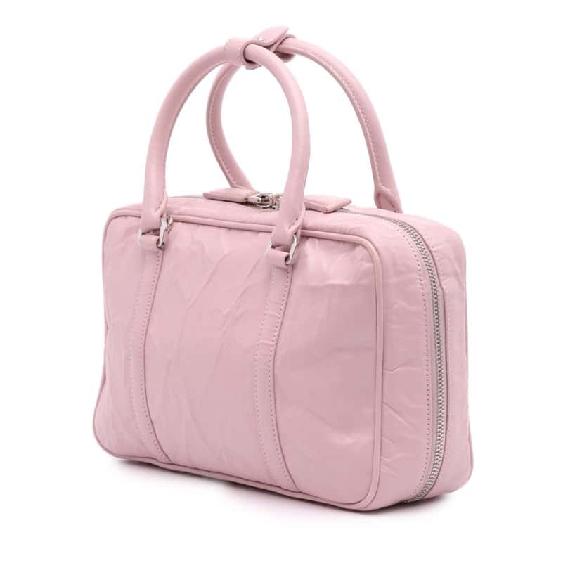 Prada Medium Nappa Antique Re-Edition 2001 Satchel Pink Leather Good condition - Back View