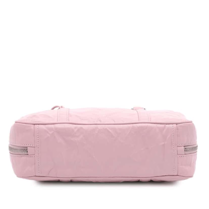 Prada Medium Nappa Antique Re-Edition 2001 Satchel Pink Leather Good condition - Inside View
