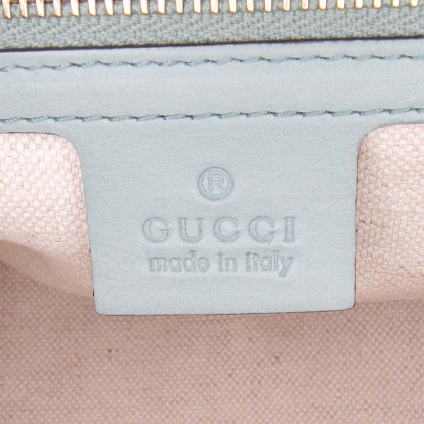 Gucci Small Microguccissima Trimmed Leather Joy Boston Bag Blue Leather Good condition - Box View
