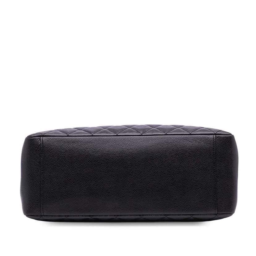 Chanel Caviar Grand Shopping Tote Black Leather Good condition - Inside View