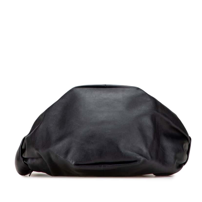 Bottega Veneta Mini Calfskin Double Knot Bag Black Leather Good condition - Inside View