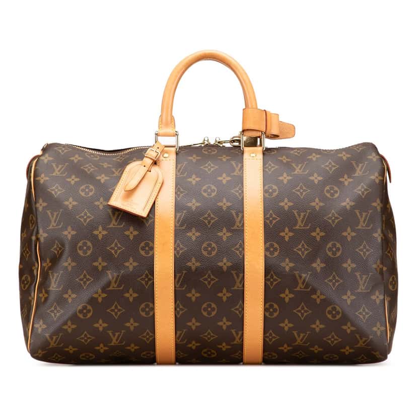 Louis Vuitton Monogram Keepall 45 Brown Canvas Good condition - Front View