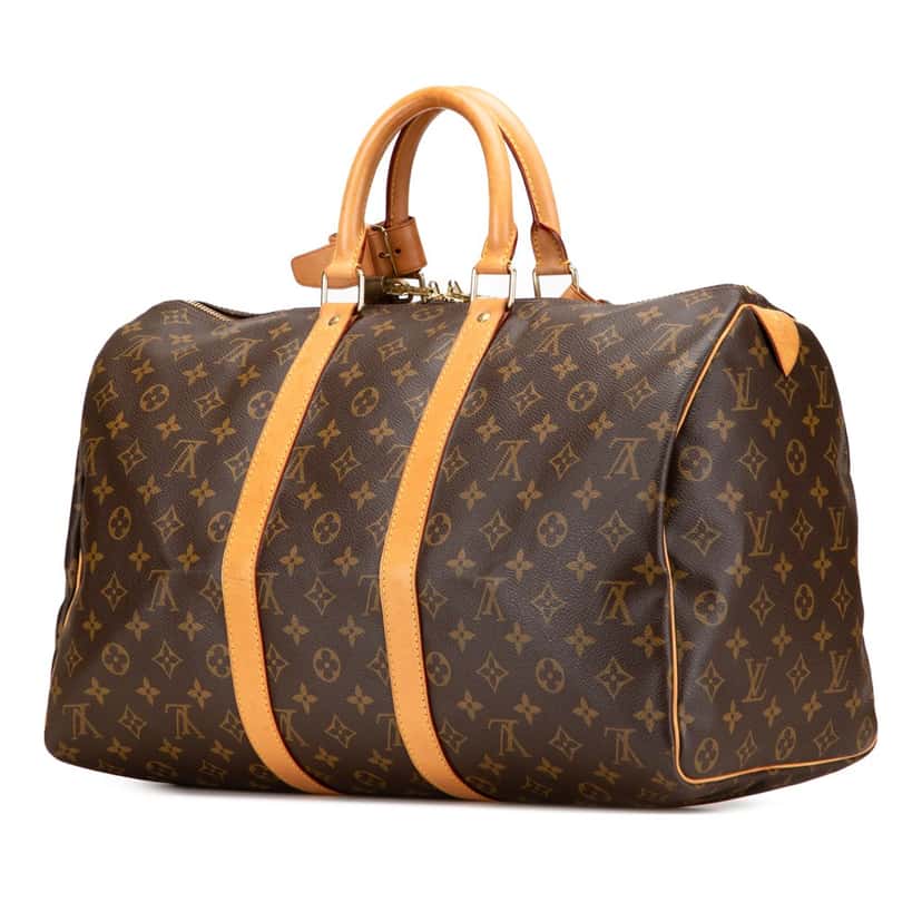 Louis Vuitton Monogram Keepall 45 Brown Canvas Good condition - Back View