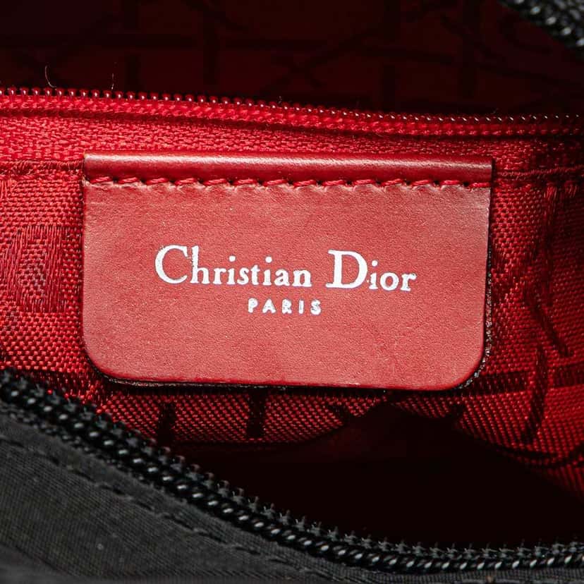 Dior Medium Nylon Cannage Lady Dior Black Fair condition - Box View