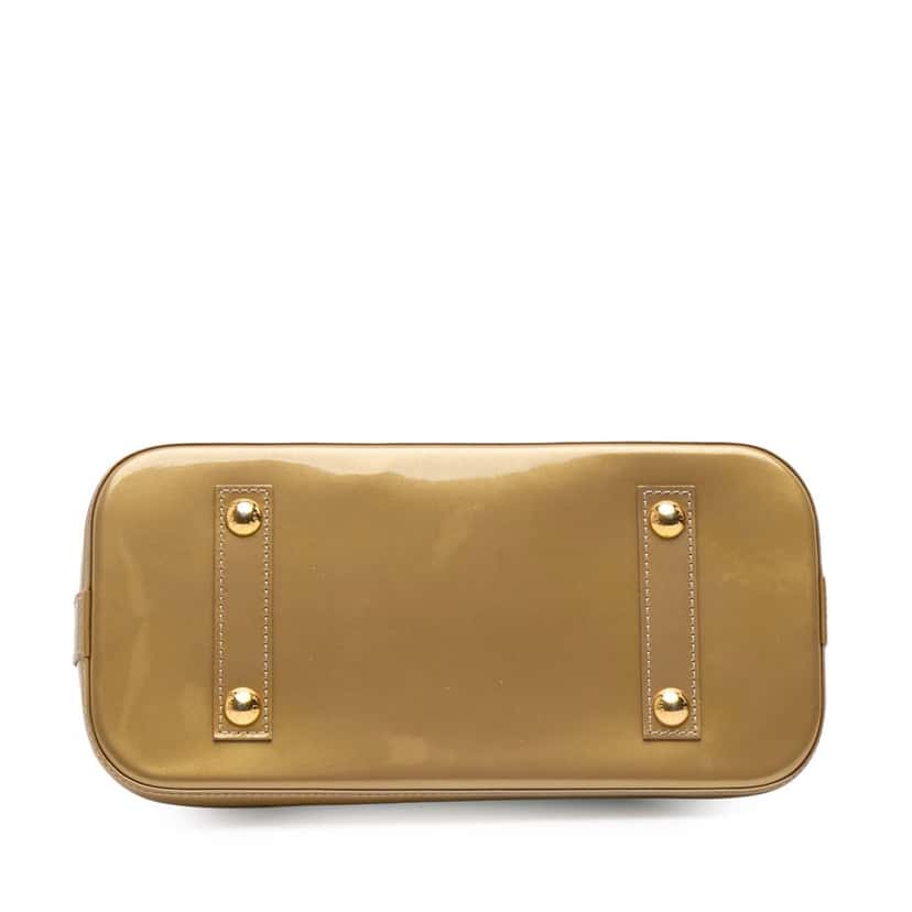 Louis Vuitton Monogram Vernis Alma PM Gold Leather Good condition - Inside View