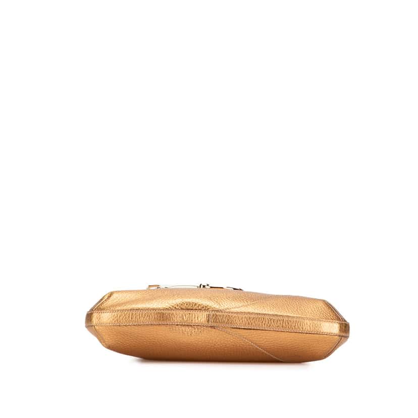 Gucci Grained Calfskin Hasler Hobo Gold Leather Good condition - Inside View