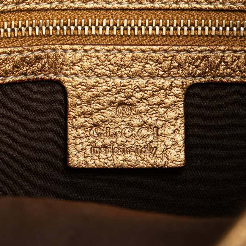 Gucci Grained Calfskin Hasler Hobo Gold Leather Good condition - Box View